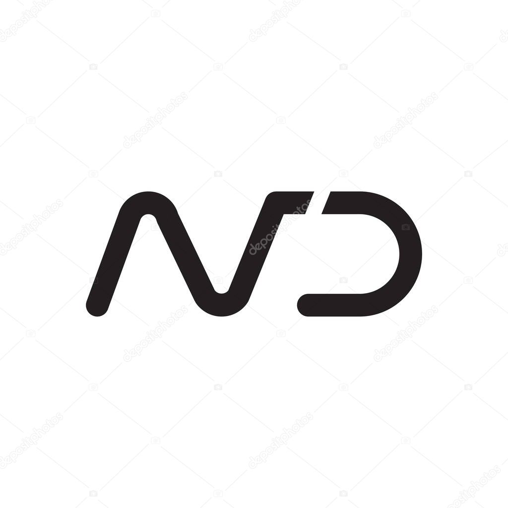 Nd initial letter vector logo icon