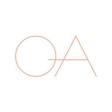 oa ilk harf vektör logo simgesi