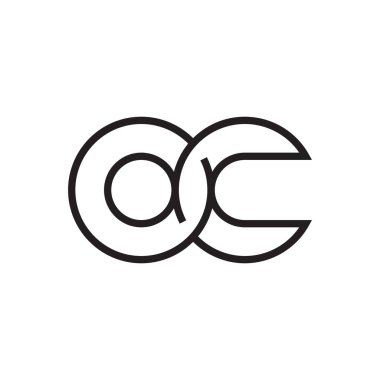 oc ilk harf vektör logo simgesi