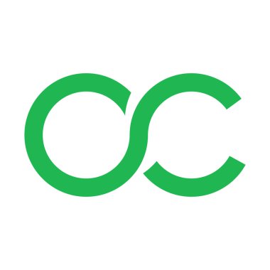 oc ilk harf vektör logo simgesi