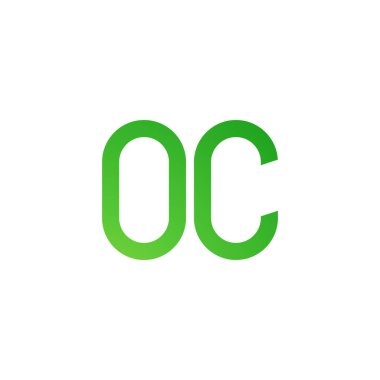 oc ilk harf vektör logo simgesi