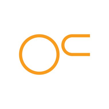 oc ilk harf vektör logo simgesi