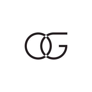 og ilk harf vektör logo simgesi