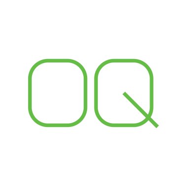 oq ilk harf vektör logo simgesi