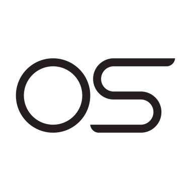 os ilk harf vektör logo simgesi