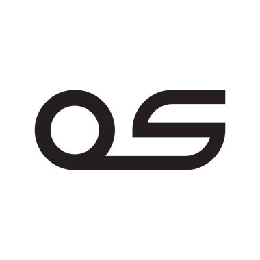 os ilk harf vektör logo simgesi