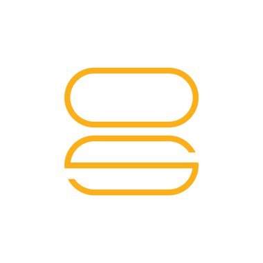 os ilk harf vektör logo simgesi