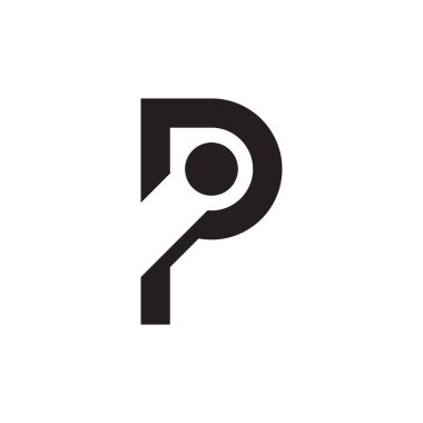 p ilk harf vektör logo simgesi