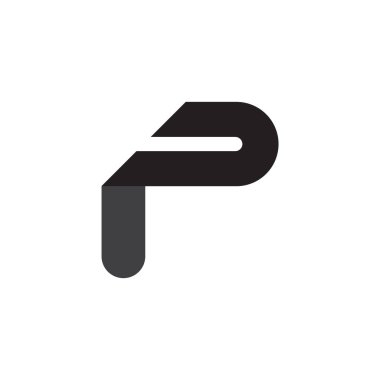 p ilk harf vektör logo simgesi