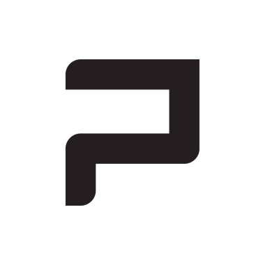 p ilk harf vektör logo simgesi