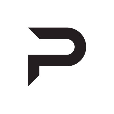 p ilk harf vektör logo simgesi