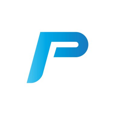 p ilk harf vektör logo simgesi