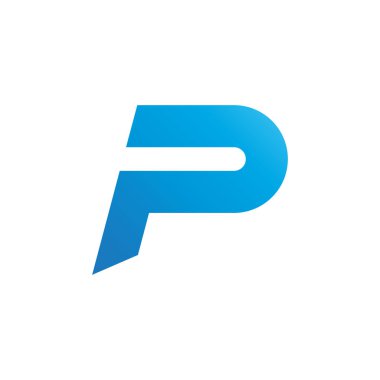 p ilk harf vektör logo simgesi