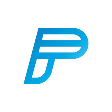 p ilk harf vektör logo simgesi