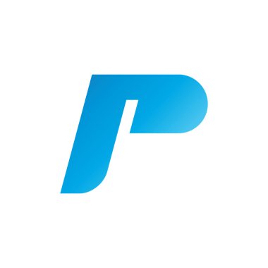 p ilk harf vektör logo simgesi