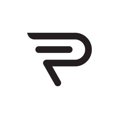 p ilk harf vektör logo simgesi