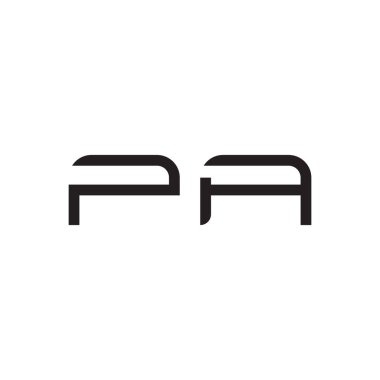 pa ilk harf vektör logosu simgesi