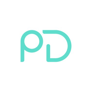 pd ilk harf vektör logo simgesi