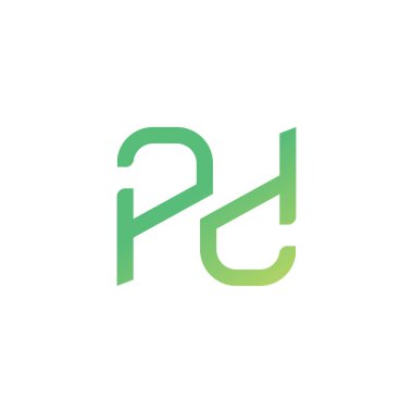 pd ilk harf vektör logo simgesi