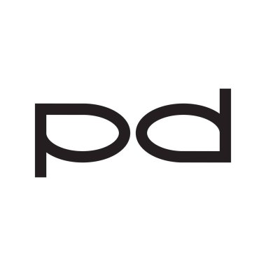 pd ilk harf vektör logo simgesi