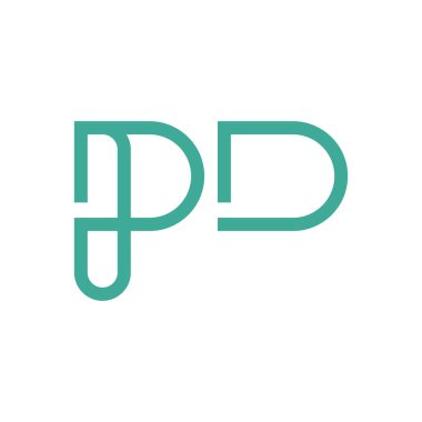 pd ilk harf vektör logo simgesi