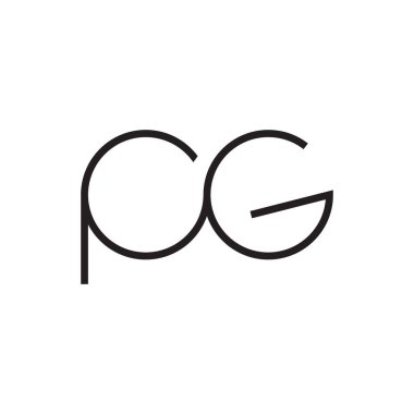 pg ilk harf vektör logo simgesi