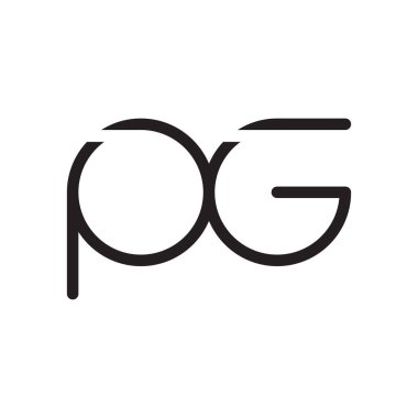 pg ilk harf vektör logo simgesi