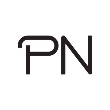 pn ilk harf vektör logo simgesi