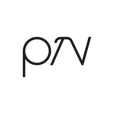 pn ilk harf vektör logo simgesi