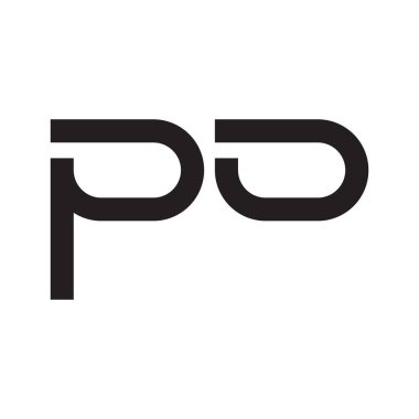Po ilk harf vektör logosu simgesi
