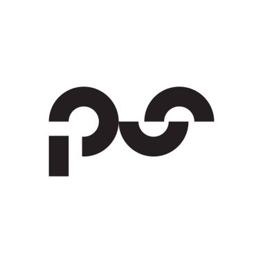 ps ilk harf vektör logo simgesi