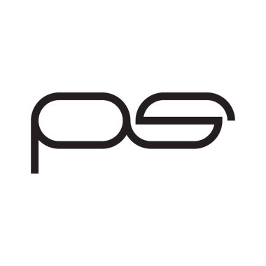 ps ilk harf vektör logo simgesi