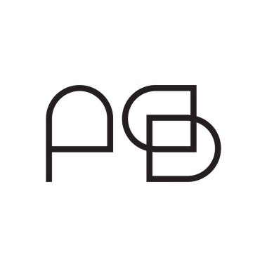 ps ilk harf vektör logo simgesi