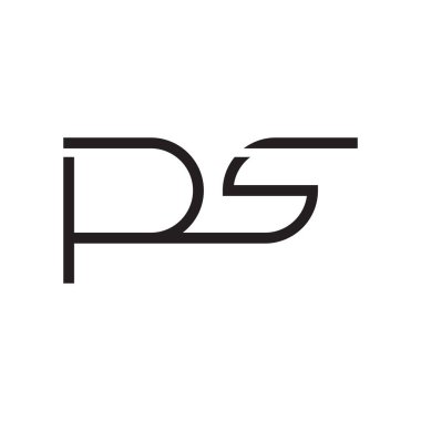 ps ilk harf vektör logo simgesi