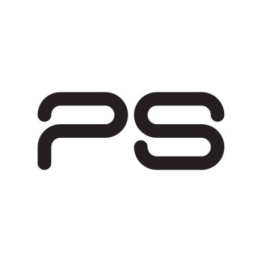 ps ilk harf vektör logo simgesi