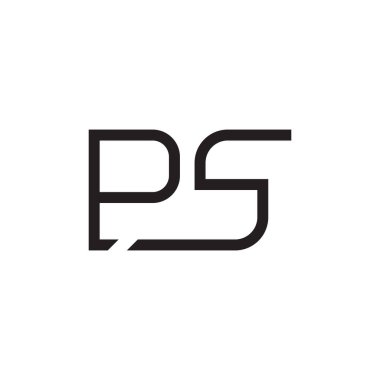 ps ilk harf vektör logo simgesi