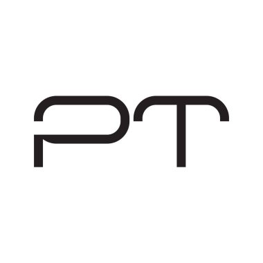pt ilk harf vektör logo simgesi