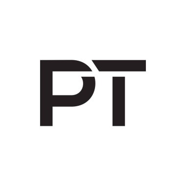 pt ilk harf vektör logo simgesi