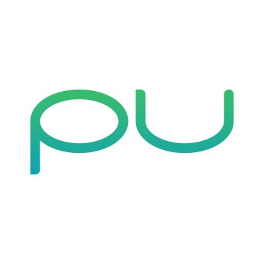 pu ilk harf vektör logo simgesi