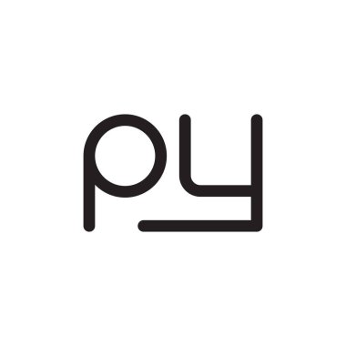 py ilk harf vektör logo simgesi