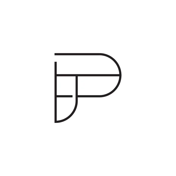 p ilk harf vektör logo simgesi