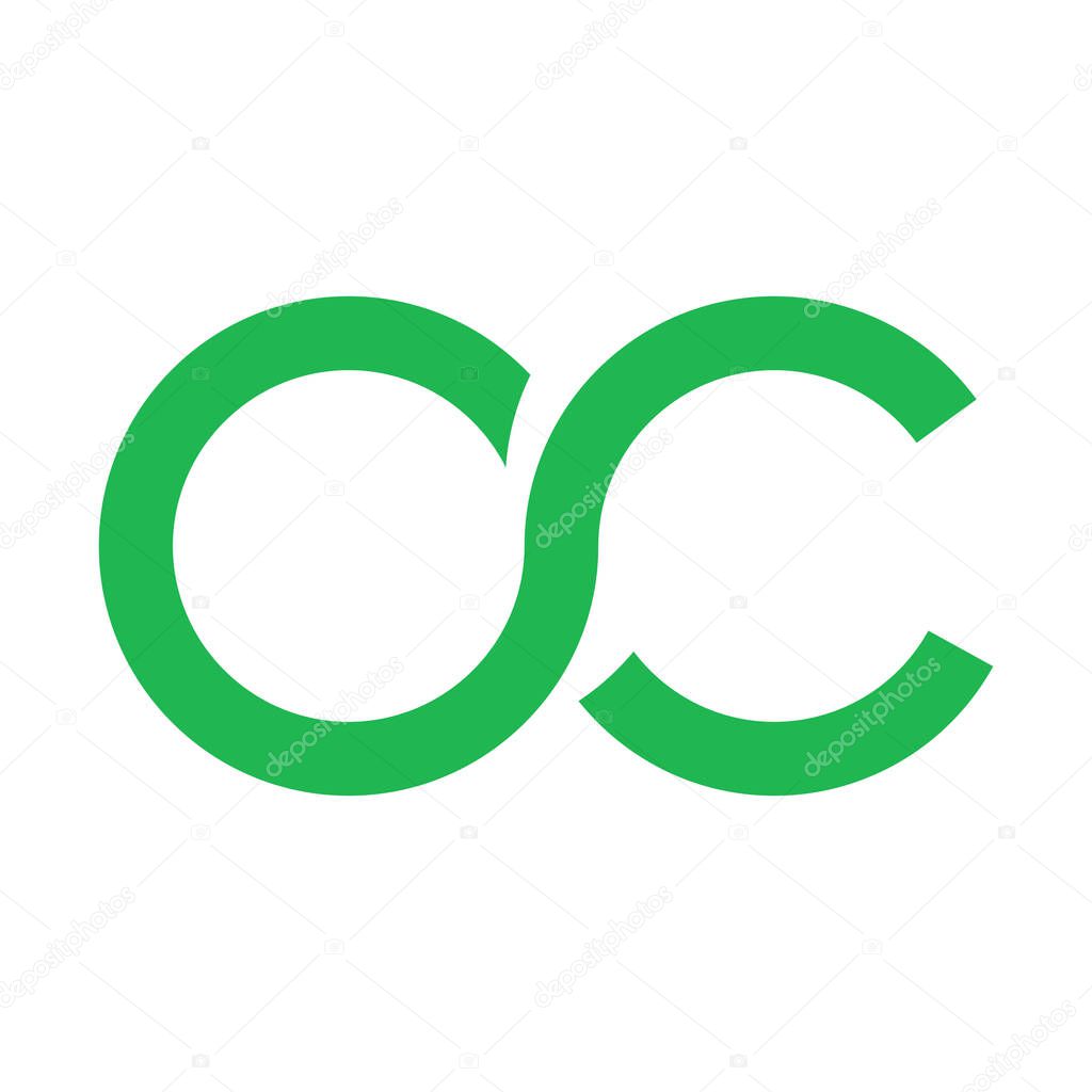 Oc initial letter vector logo icon