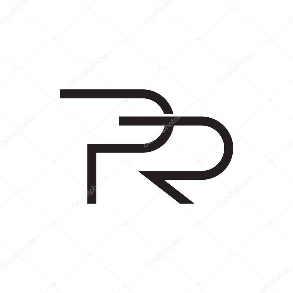 pr initial letter vector logo icon