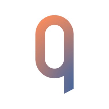 q ilk harf vektör logo simgesi
