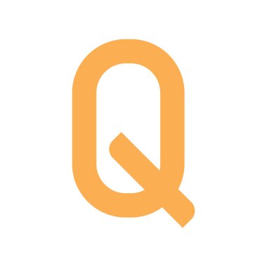q ilk harf vektör logo simgesi