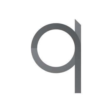 q ilk harf vektör logo simgesi
