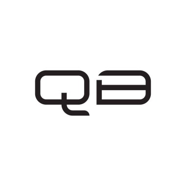 Qb ilk harf vektör logo simgesi