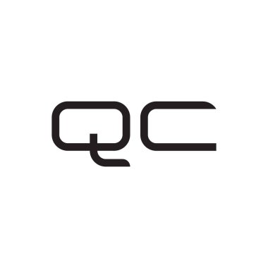 qc ilk harf vektör logo simgesi