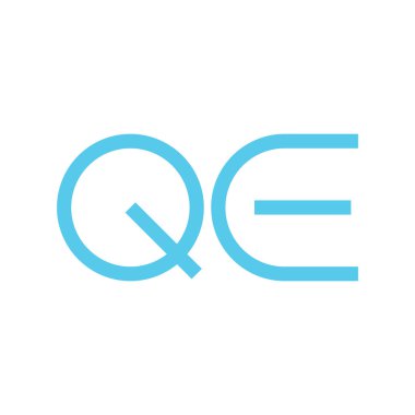 qe ilk harf vektör logo simgesi