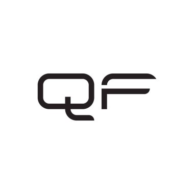 qf ilk harf vektör logo simgesi